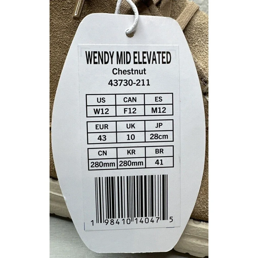 Hey Dude Wendy Mid Elevated Chestnut Ankle Booties Women’s Size 12